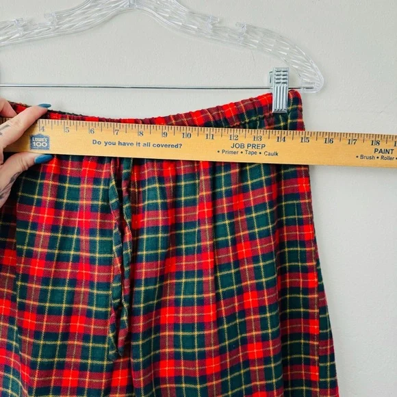 Victorias Secret Country Vintage Plaid Red and Green Pajamas Set Women’s Size XS - Picture 9 of 12
